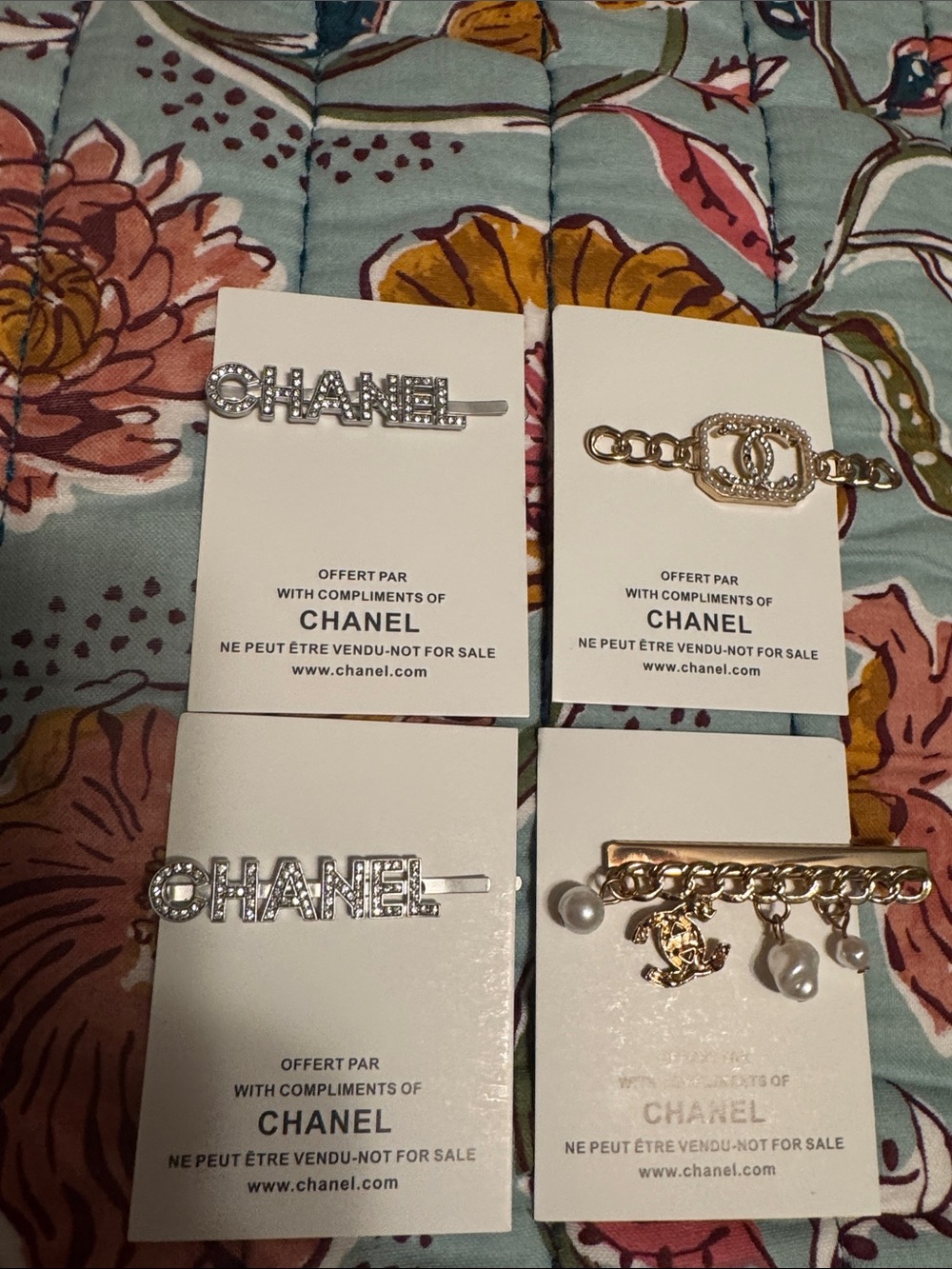 Chanel 4pc Hair Pins GWP NWT exclusive gift with purchase with card